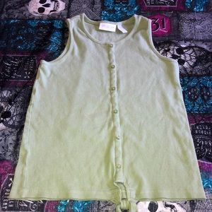 ⚡️5 For $15⚡️ Girls olive green ribbed tank top